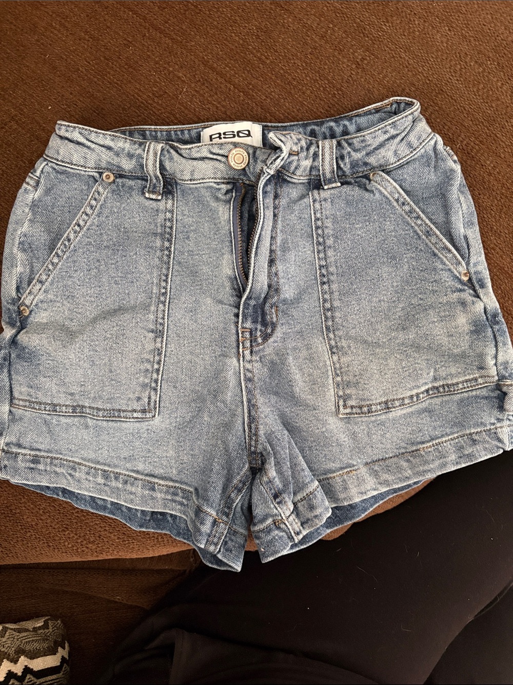 RSQ Light Wash High-Rise Denim Shorts